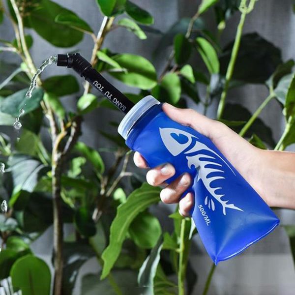 water bottle silicone folding cup outdoor kettle foldable hiking business trip fruit juice fashion creative camping travel
