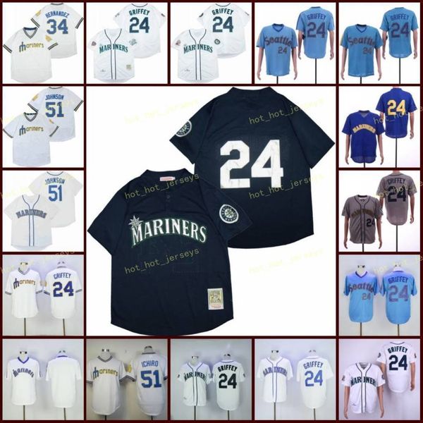retired 24 ken griffey jr baseball jersey 34 felix hernandez 51 suzuki ichiro johnson vintage retro cooperstown mesh stitched pullover, Blue;black
retired 24 ken griffey jr baseball jersey 34 felix hernandez 51 suzuki ichiro johnson vintage retro cooperstown mesh stitched pullover, Blue;black