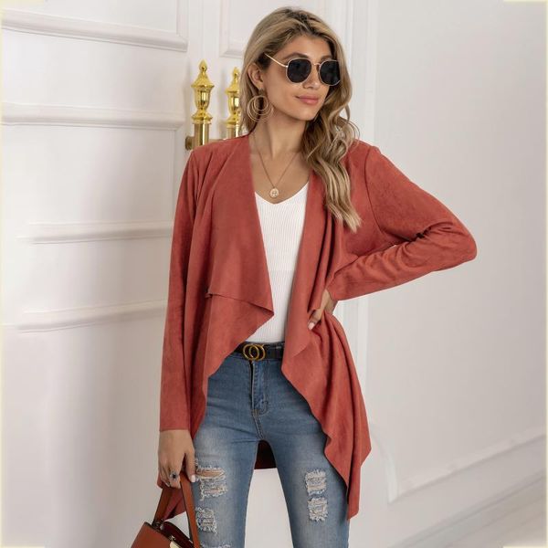 women's jackets stylish jacket women ruffle edge irregular solid open stitch outerwear office lady autumn slim elegant coat female, Black;brown
women's jackets stylish jacket women ruffle edge irregular solid open stitch outerwear office lady autumn slim elegant coat female, Black;brown