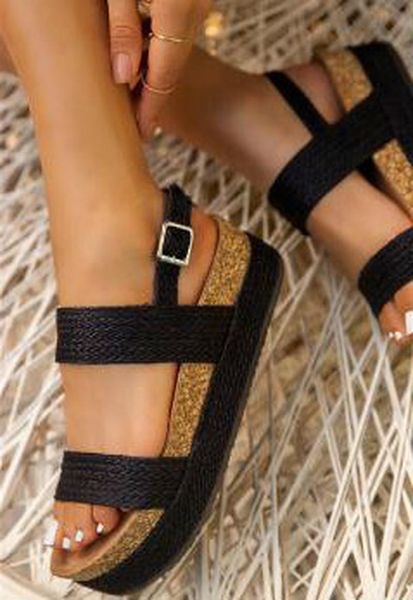 women summer sandals mid heels pumps shoes woman pu leather plus size bohemia platform sandalias mujer sapato feminino d291, Black
women summer sandals mid heels pumps shoes woman pu leather plus size bohemia platform sandalias mujer sapato feminino d291, Black