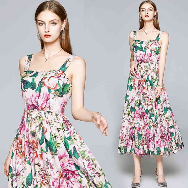 casual dresses summer designer spaghetti strap dress women elegant pink floral print jungle vacation pleated female long xx8e, Black;gray
casual dresses summer designer spaghetti strap dress women elegant pink floral print jungle vacation pleated female long xx8e, Black;gray