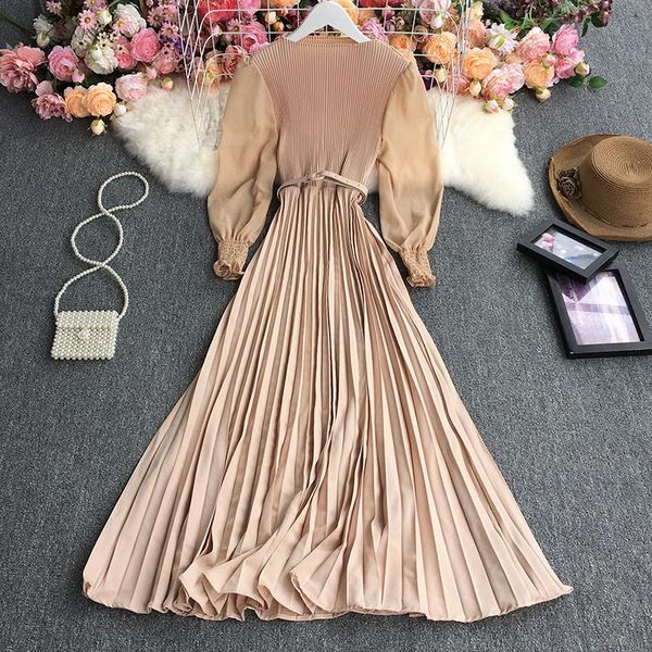 casual dresses fitaylor spring autumn office lady o-neck high waist dress with belt women puff sleeve solid color pleated long, Black;gray
casual dresses fitaylor spring autumn office lady o-neck high waist dress with belt women puff sleeve solid color pleated long, Black;gray