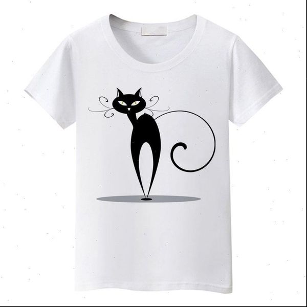 super cool elegant cat women t shirts lovely fashion brand kawaii harajuku printed tee, White
super cool elegant cat women t shirts lovely fashion brand kawaii harajuku printed tee, White