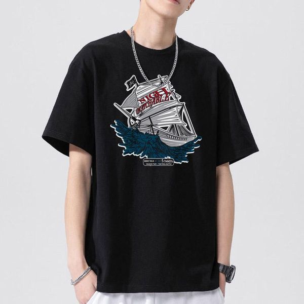 men's t-shirts print on sea sailboat fashion black mens's cotton iujutsu kaisen streetwear uniform hip hop maneskin 2021, White;black
men's t-shirts print on sea sailboat fashion black mens's cotton iujutsu kaisen streetwear uniform hip hop maneskin 2021, White;black