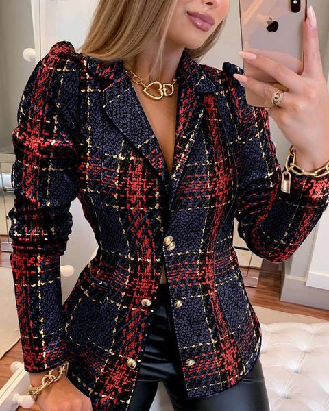 women's suits & blazers 2021 winter elegant ladies double breasted slim office jacket female fashion outdoor casual jackets plaid coat, White;black
women's suits & blazers 2021 winter elegant ladies double breasted slim office jacket female fashion outdoor casual jackets plaid coat, White;black