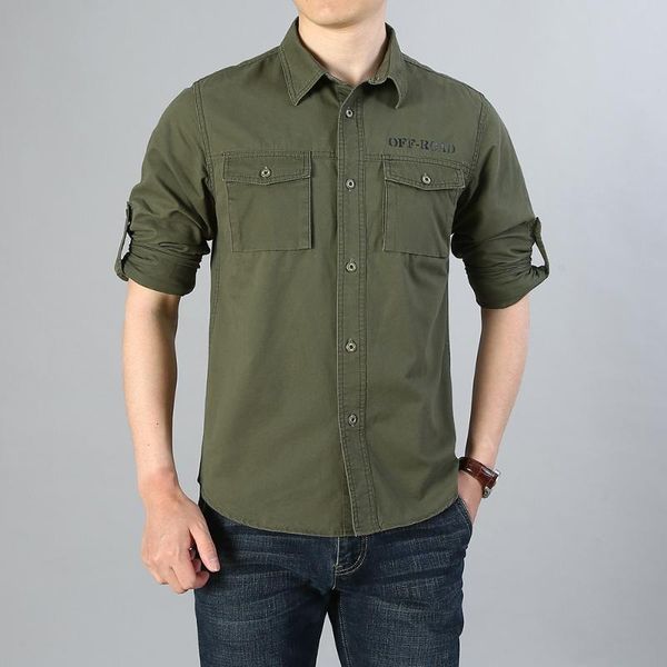 men's casual shirts male cargo work mens pure cotton shirt men long sleeve dress, White;black