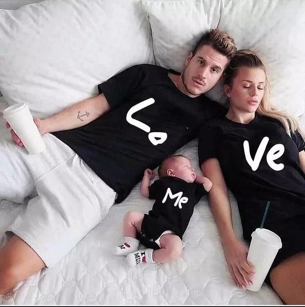 men's t-shirts funny love me family matching clothes mother father daughter son look men women kids baby t-shirt letter print, White;black
men's t-shirts funny love me family matching clothes mother father daughter son look men women kids baby t-shirt letter print, White;black