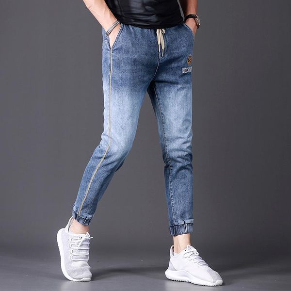men's jeans men male trousers summer side stripe embroidery casual slim fit denim pants, Blue
men's jeans men male trousers summer side stripe embroidery casual slim fit denim pants, Blue