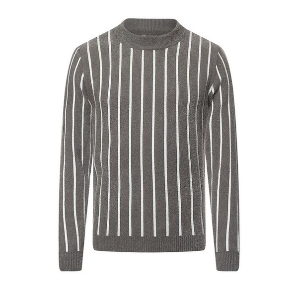 new men's sweaters print neck fashion brand striped wool round neck knitted man black grey, White;black
new men's sweaters print neck fashion brand striped wool round neck knitted man black grey, White;black