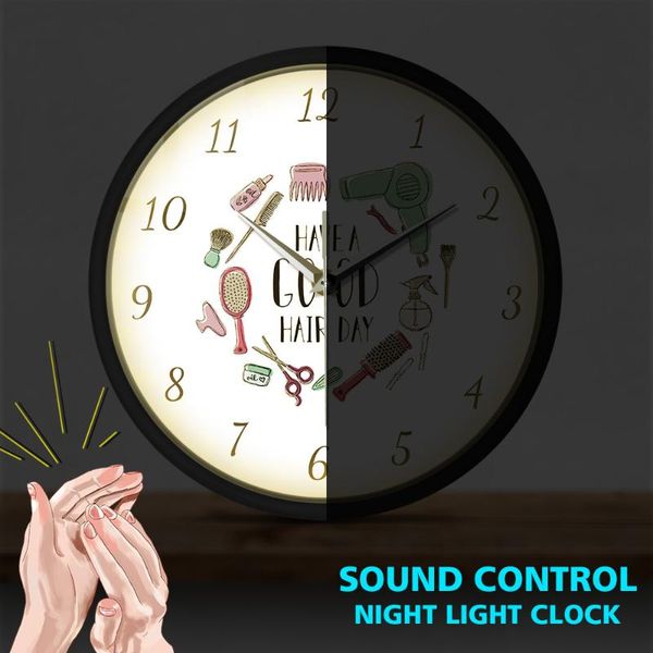 wall clocks have a good hair day beauty salon sound activated light emitting clock cut barber shop hairstylist watch
wall clocks have a good hair day beauty salon sound activated light emitting clock cut barber shop hairstylist watch