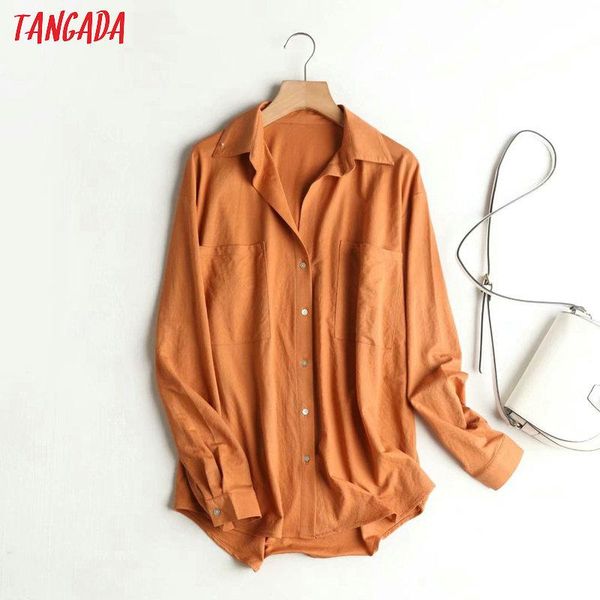 women's blouses & shirts tangada women solid viscose long sleeve oversized elegant office ladies work wear 4c18, White
women's blouses & shirts tangada women solid viscose long sleeve oversized elegant office ladies work wear 4c18, White