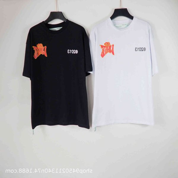 2021 spring and summer off new fashion printing men's leisure short sleeve t-shirt for men women, White;black
2021 spring and summer off new fashion printing men's leisure short sleeve t-shirt for men women, White;black