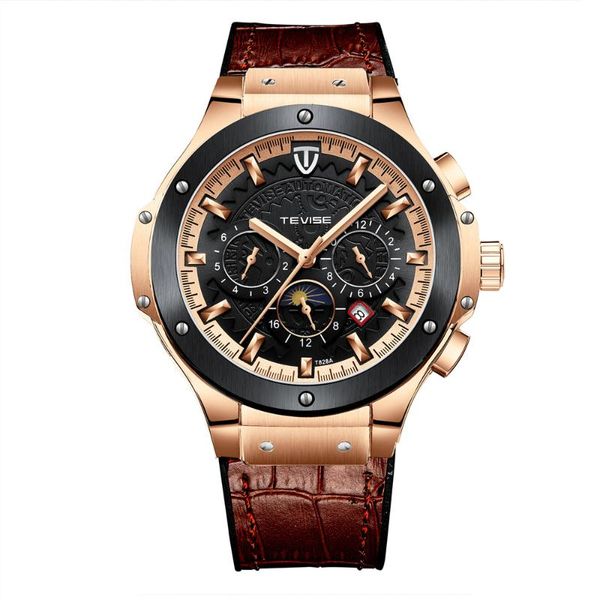 wristwatches leather strap mens watches waterproof luxury mechanical sport wrist watch for male, Slivery;brown
wristwatches leather strap mens watches waterproof luxury mechanical sport wrist watch for male, Slivery;brown