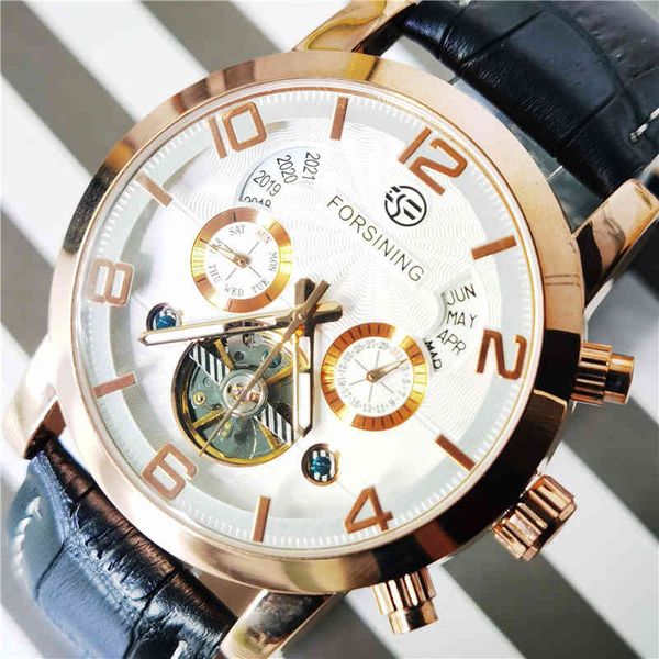 forsining 2020 genuine leather strap brand luxury tourbillon luxury multifunction display men business mechanical watches, Slivery;brown
forsining 2020 genuine leather strap brand luxury tourbillon luxury multifunction display men business mechanical watches, Slivery;brown
