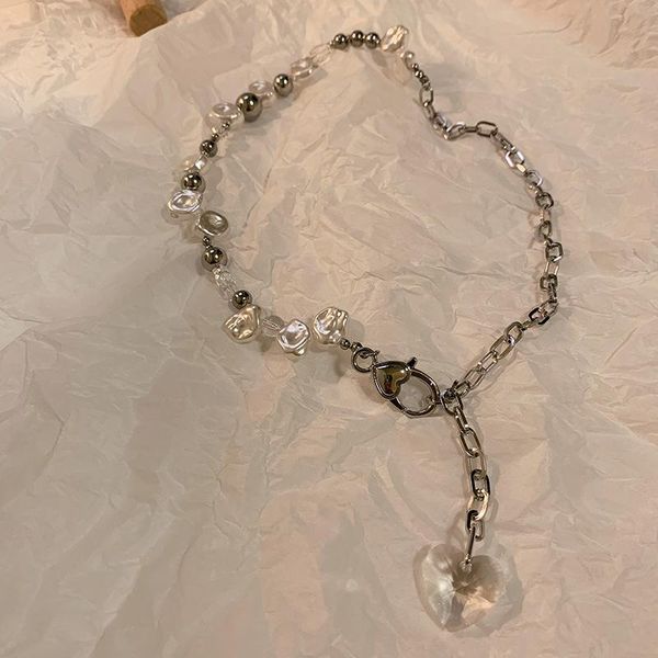 pendant necklaces lovoacc korean fashion irregular simulation pearl beaded chokers necklace for women asymmetry crystal heart jewellery, Silver
pendant necklaces lovoacc korean fashion irregular simulation pearl beaded chokers necklace for women asymmetry crystal heart jewellery, Silver