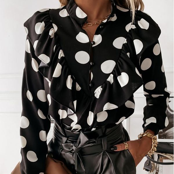 women's blouses & shirts women fashion elegant v neck ruffle dot print long sleeve blouse office pullover shirt slim casual s-3xl m0ip, White
women's blouses & shirts women fashion elegant v neck ruffle dot print long sleeve blouse office pullover shirt slim casual s-3xl m0ip, White