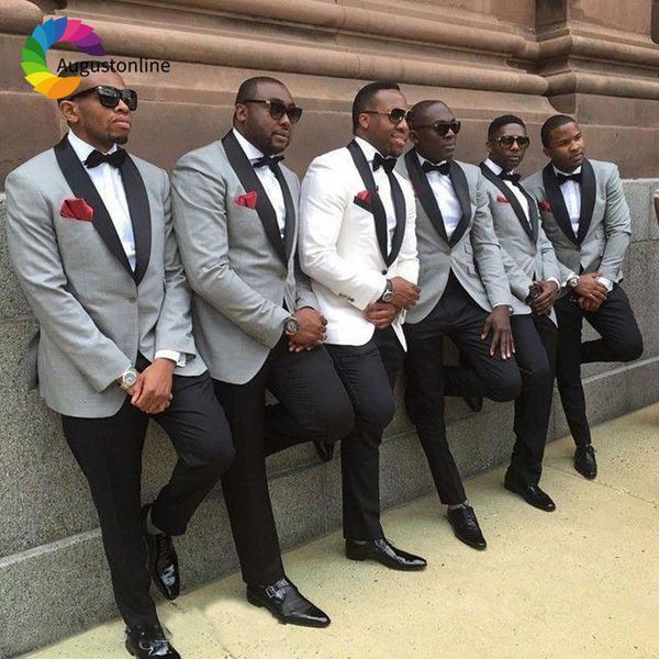 men's suits & blazers white /grey groom tuxedos men for wedding slim fit man jacket 2pieces shawl lapel custom made suit pant, White;black
men's suits & blazers white /grey groom tuxedos men for wedding slim fit man jacket 2pieces shawl lapel custom made suit pant, White;black