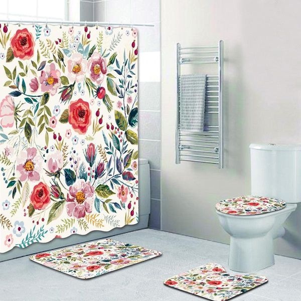 shower curtains butterfly flower print bathroom curtain four-piece room decoration non-slip floor mat door
shower curtains butterfly flower print bathroom curtain four-piece room decoration non-slip floor mat door