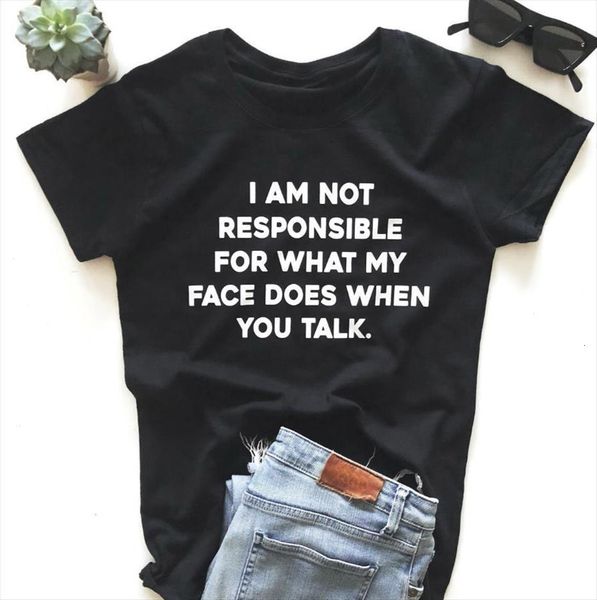 i am not responsible what women t shirts my face does cotton casual shirt lady girl tee 6 color, White
i am not responsible what women t shirts my face does cotton casual shirt lady girl tee 6 color, White