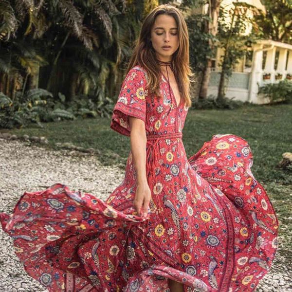 floor length red boho women e half sleeve deep v neck flower print backless beach irregular holiday party es, Black;gray
floor length red boho women e half sleeve deep v neck flower print backless beach irregular holiday party es, Black;gray