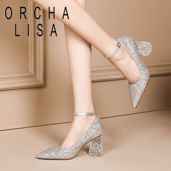 dress shoes orchalisa women 2021 pumps pointed toe 7.5cm block heels genuine leather buckle bling stylish big size 43 wedding a3666, Black
dress shoes orchalisa women 2021 pumps pointed toe 7.5cm block heels genuine leather buckle bling stylish big size 43 wedding a3666, Black