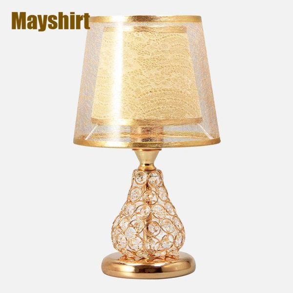 table lamps european golden crystal lamp for bedroom warm home decor living room modern luxurious craft light fixture
table lamps european golden crystal lamp for bedroom warm home decor living room modern luxurious craft light fixture