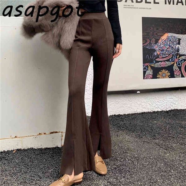 plus size skinny black split flare pants women autunn fashion slim high waist vintage casual chic wild streetwear 210429, Black;white
plus size skinny black split flare pants women autunn fashion slim high waist vintage casual chic wild streetwear 210429, Black;white