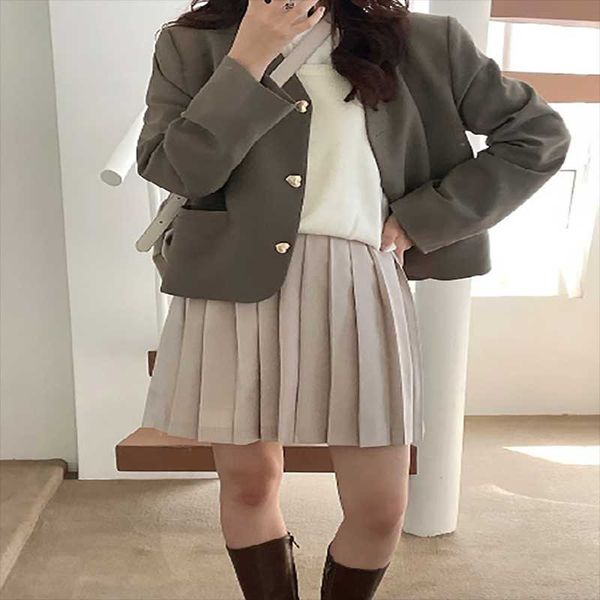 women's jackets 2021 spring and autumn retro hong kong style temperament v-neck chic love buttons small short jacket women, Black;brown
women's jackets 2021 spring and autumn retro hong kong style temperament v-neck chic love buttons small short jacket women, Black;brown