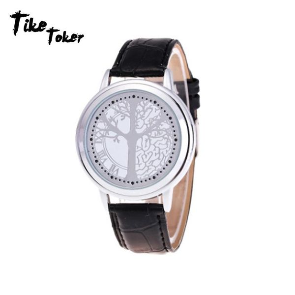 wristwatches tike toker led touch screen watch unique cool with tree pattern simple black dial blue lights soft 10, Slivery;brown
wristwatches tike toker led touch screen watch unique cool with tree pattern simple black dial blue lights soft 10, Slivery;brown