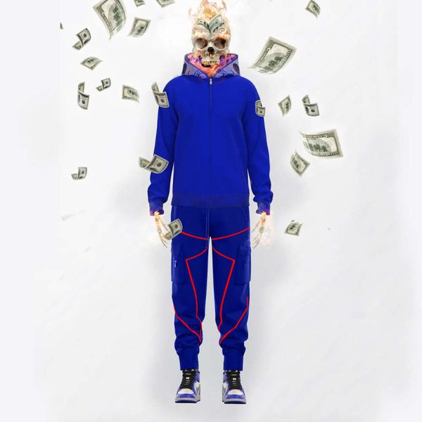 2021 men's reflective tooling spring and autumn new solid color multi bag sports leisure pants, Blue
2021 men's reflective tooling spring and autumn new solid color multi bag sports leisure pants, Blue