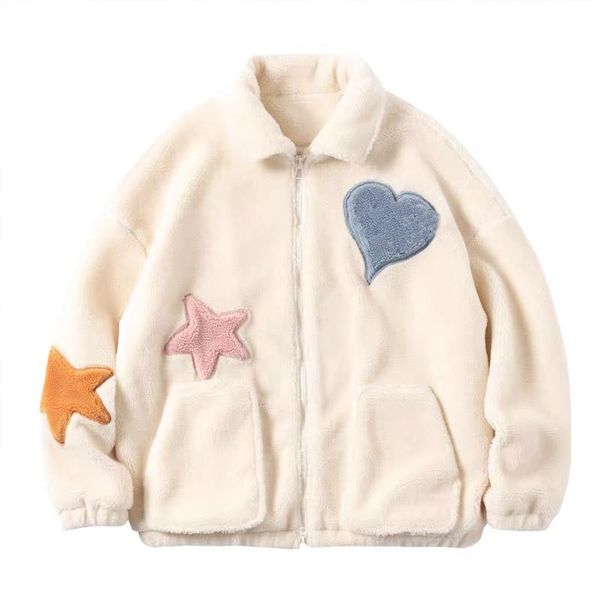 women's jackets fashion coats woman winter 2021 heart applique warm teddy fluffy zipper streetwear outerwear plush white fleece jacket, Black;brown
women's jackets fashion coats woman winter 2021 heart applique warm teddy fluffy zipper streetwear outerwear plush white fleece jacket, Black;brown