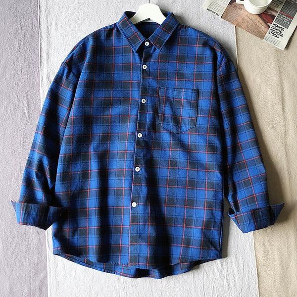 men's casual shirts spring korean lapel handsome design cardigan loose lattice thin daily comfortable small fresh wild shirt long sleev, White;black
men's casual shirts spring korean lapel handsome design cardigan loose lattice thin daily comfortable small fresh wild shirt long sleev, White;black