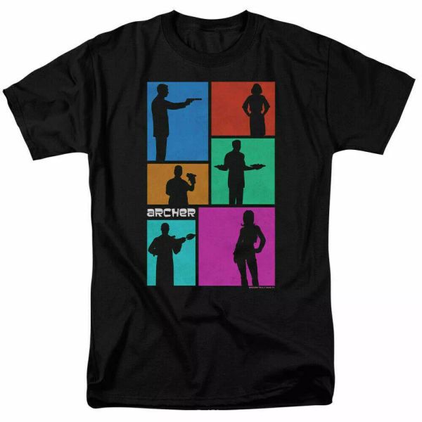 archer silhouettes t shirt mens licensed cartoon merchandise lana sterling black, White;black
archer silhouettes t shirt mens licensed cartoon merchandise lana sterling black, White;black