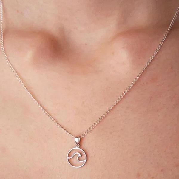 pendant necklaces simple vintage sea wave geometric round for women chains clavicle necklace jewelry christmas gift, Silver
pendant necklaces simple vintage sea wave geometric round for women chains clavicle necklace jewelry christmas gift, Silver