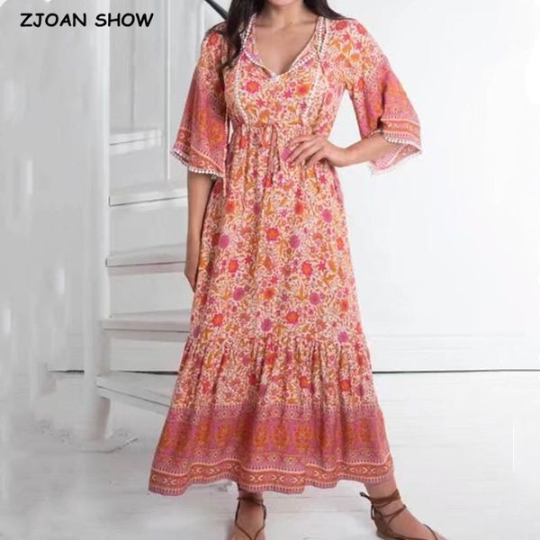 v neck spliced ball tassel floral print flare sleeve dress holiday women adjust waist drawstring long dresses vestidos casual, Black;gray
v neck spliced ball tassel floral print flare sleeve dress holiday women adjust waist drawstring long dresses vestidos casual, Black;gray