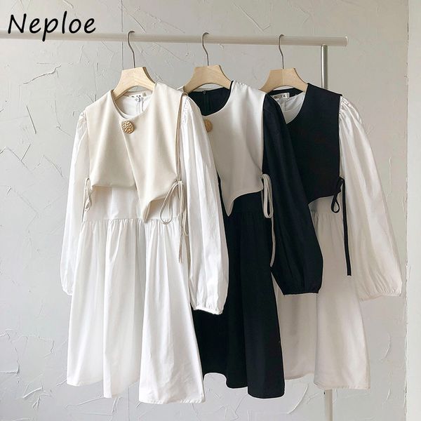 neploe work style ol 2 pcs women set o neck long sleeve high waist hip dress + o neck sleeveless vest spring suit loose 210423, White
neploe work style ol 2 pcs women set o neck long sleeve high waist hip dress + o neck sleeveless vest spring suit loose 210423, White
