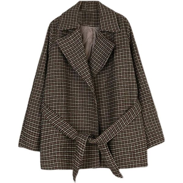 women's suits & blazers plaid woolen jacket suit mid-length female 2021 winter style korean casual waist coat belt skirt office, White;black
women's suits & blazers plaid woolen jacket suit mid-length female 2021 winter style korean casual waist coat belt skirt office, White;black