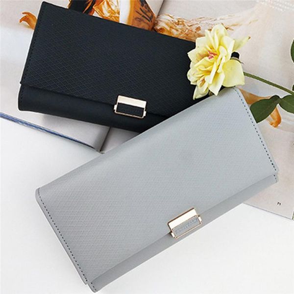 wallets women's coin purse long multi-function card package wallet folding solid color portable simple compact bag, Red;black
wallets women's coin purse long multi-function card package wallet folding solid color portable simple compact bag, Red;black