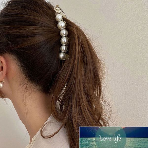 1pc women pearl banana hair clips claws for lady hair combs fashion ponytail barrettes hair accessories factory price expert design quality, Golden;silver
1pc women pearl banana hair clips claws for lady hair combs fashion ponytail barrettes hair accessories factory price expert design quality, Golden;silver