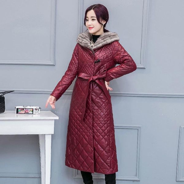 women's leather & faux plus size 4xl winter women thick slim cotton jacket female long hooded fur lx333, Black
women's leather & faux plus size 4xl winter women thick slim cotton jacket female long hooded fur lx333, Black