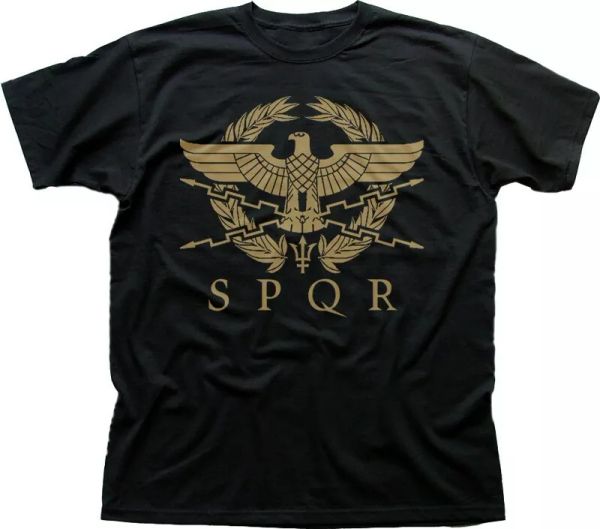 SPQR Roman Gladiator Imperial Golden Eagle Army printed t-shirt 9183 size 2XL, White;black
SPQR Roman Gladiator Imperial Golden Eagle Army printed t-shirt 9183 size 2XL, White;black