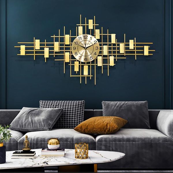 clock living room wall decoration light luxury home chinese mute big clocks