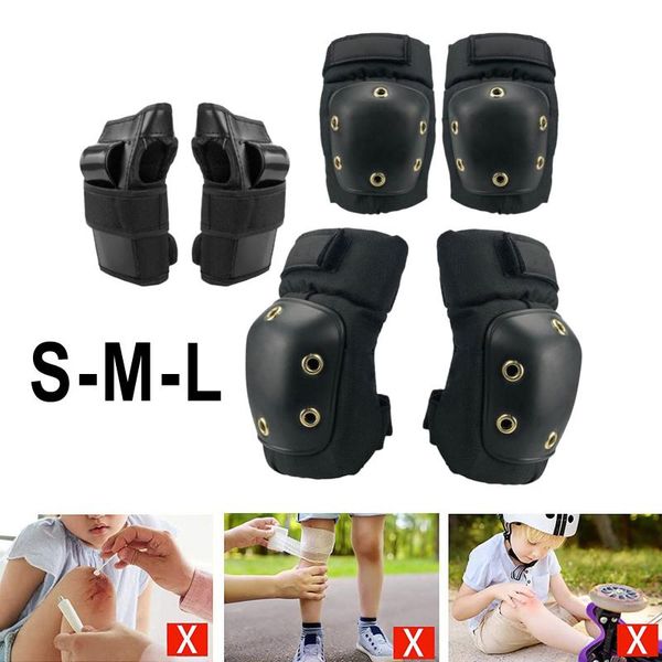 elbow & knee pads 6x kids roller skate wrist guards set adjustable safety gear for cycling skating skateboard bike scooter, Black;gray
elbow & knee pads 6x kids roller skate wrist guards set adjustable safety gear for cycling skating skateboard bike scooter, Black;gray