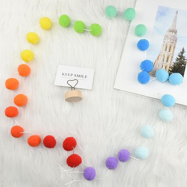 party decoration 2.5m colorful hair ball pompom pendant garland ins nordic series wool felt string balls children room home decorations
party decoration 2.5m colorful hair ball pompom pendant garland ins nordic series wool felt string balls children room home decorations
