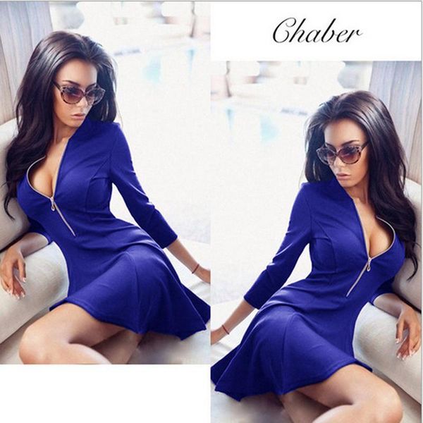 women spring autumn solid v-neck mini dress 3/4 sleeve a-line office lady bodycon party vestido casual dresses, Black;gray
women spring autumn solid v-neck mini dress 3/4 sleeve a-line office lady bodycon party vestido casual dresses, Black;gray