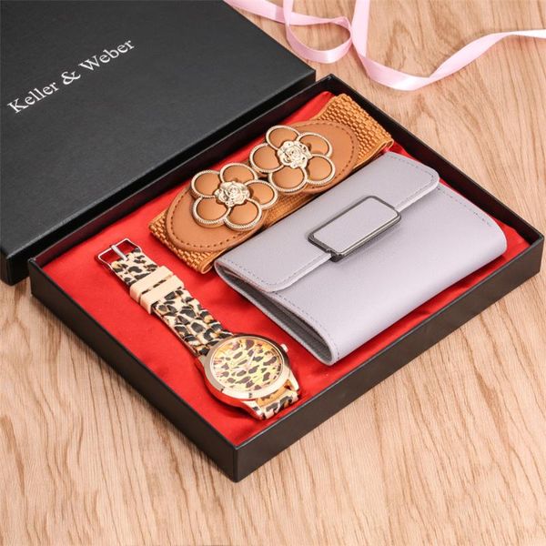 wristwatches gifts set ladies silicone leopard print quartz watches women's wallet belt box sets luxury birthday anniversary present, Slivery;brown
wristwatches gifts set ladies silicone leopard print quartz watches women's wallet belt box sets luxury birthday anniversary present, Slivery;brown