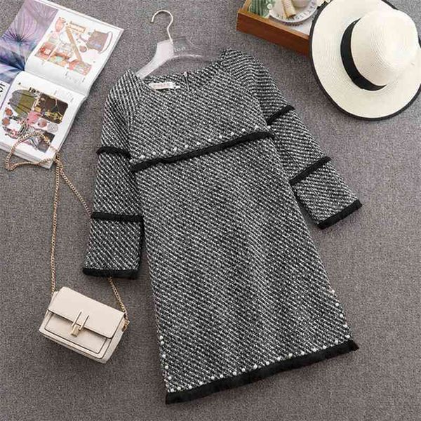 in stock tweed dresses hit spring autumn women bead tassel o neck female woolen blend mini dress 210519, Black;gray
in stock tweed dresses hit spring autumn women bead tassel o neck female woolen blend mini dress 210519, Black;gray
