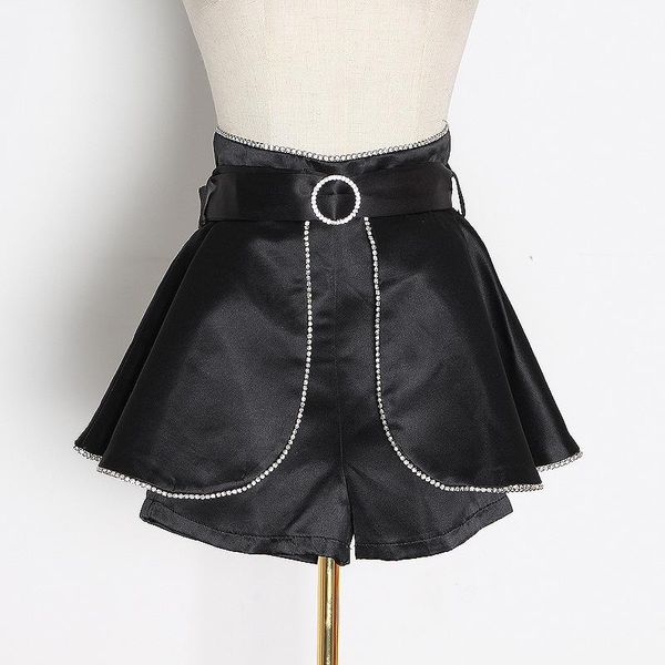 women's pants & capris ael krean loose wide leg short for women crystal lace up high waist satin ruffles trousers fashion 2021 summer, Black;white
women's pants & capris ael krean loose wide leg short for women crystal lace up high waist satin ruffles trousers fashion 2021 summer, Black;white