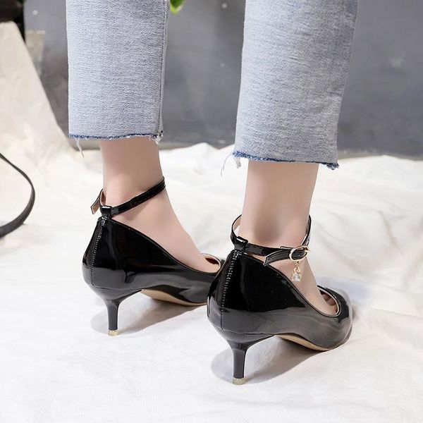 dress shoes women wedding ol office medium heels ankle strap pumps white bridal low woman zapatos mujer 7113g, Black
dress shoes women wedding ol office medium heels ankle strap pumps white bridal low woman zapatos mujer 7113g, Black