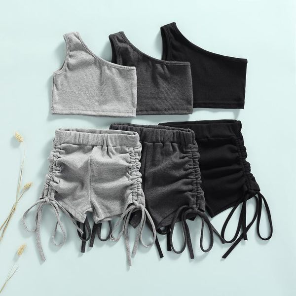 clothing sets 2021 toddler baby girl fashion 2pcs summer set one shoulder solid sleeveless vest shorts outfit 2-10years, White
clothing sets 2021 toddler baby girl fashion 2pcs summer set one shoulder solid sleeveless vest shorts outfit 2-10years, White